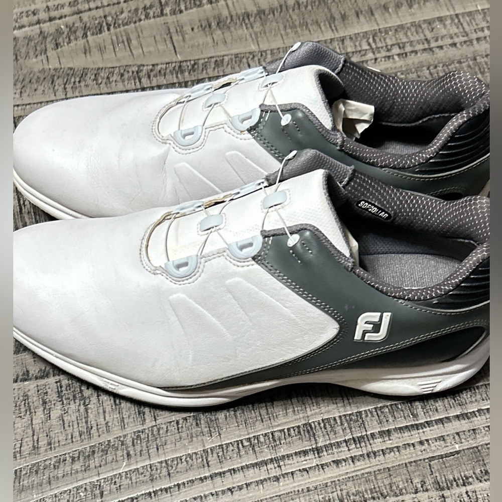 FootJoy Men's White and Gray BOA ARC XT Athletic Golf Shoes Size 12W